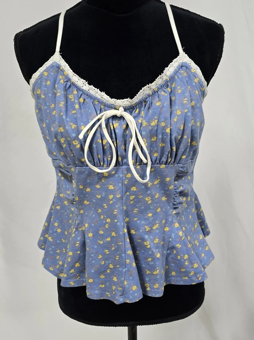 Free People women L Sammi floral camisole, adjustable spaghettis straps - Picture 4 of 10